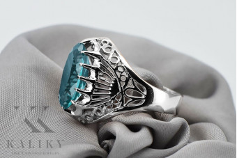 925 Sterling Silber Aquamarin Ring 62.10.10.T vrc020s