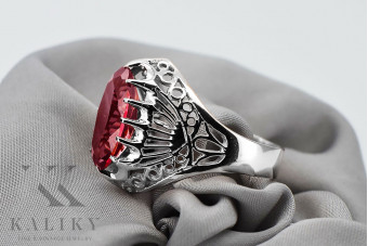 Sterling Silver 925 Ruby Vintage Ring vrc020s