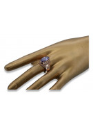 Russische sowjetische Rose 14 Karat 585 Gold Alexandrit Rubin Smaragd Saphir Zirkon Ring vrc084