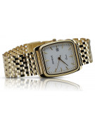 Gold men's watch Geneve ★ zlotychlopak.pl ★ Gold purity 585 333 Low Price!