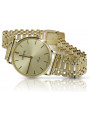 Gold men's watch Geneve ★ zlotychlopak.pl ★ Gold purity 585 333 Low Price!