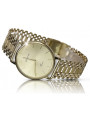 Gold men's watch Geneve ★ zlotychlopak.pl ★ Gold purity 585 333 Low Price!