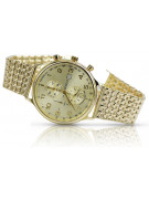 Montre pour homme en or jaune 14k 585 Genève mw005ydy&mbw013y