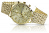 Montre pour homme en or jaune 14k 585 Genève mw005ydy&mbw013y