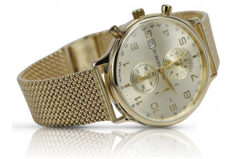 Reloj de Hombre en Oro Amarillo 14k 585 Geneve mw005y&mbw014y