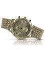 Reloj de Hombre de Oro Italiano 14k 585 Amarillo Geneve mw007y&mbw013y