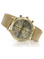 Montre en or jaune 14 carats pour homme Geneve mw007y&mbw014y