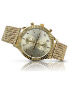 Montre en or jaune 14 carats pour homme Geneve mw007y&mbw014y