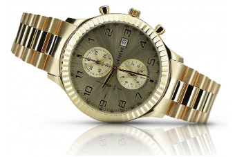 Montre homme en or jaune 14k 585 Geneve mw007ydy&mbw015y