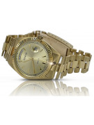 Goldene Herrenuhr Geneve ★ zlotychlopak.pl ★ Gold Reinheit 585 333 Niedriger Preis!