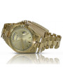 Goldene Herrenuhr Geneve ★ zlotychlopak.pl ★ Gold Reinheit 585 333 Niedriger Preis!