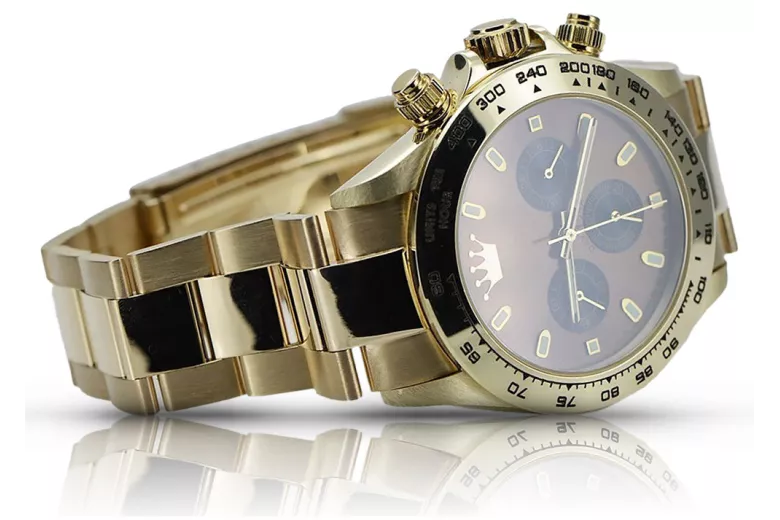 Reloj de oro para hombre Geneve ★ zlotychlopak.pl ★ Pureza de oro 585 333 Precio bajo!