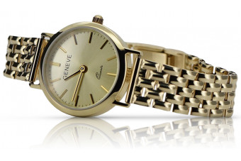 Reloj de Pulsera de Dama en Oro Amarillo 14k 585 Geneve lw118y&lbw004y