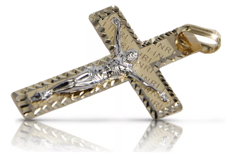 Golden Catholic Cross ★ russiangold.com ★ Gold 585 333 Low price