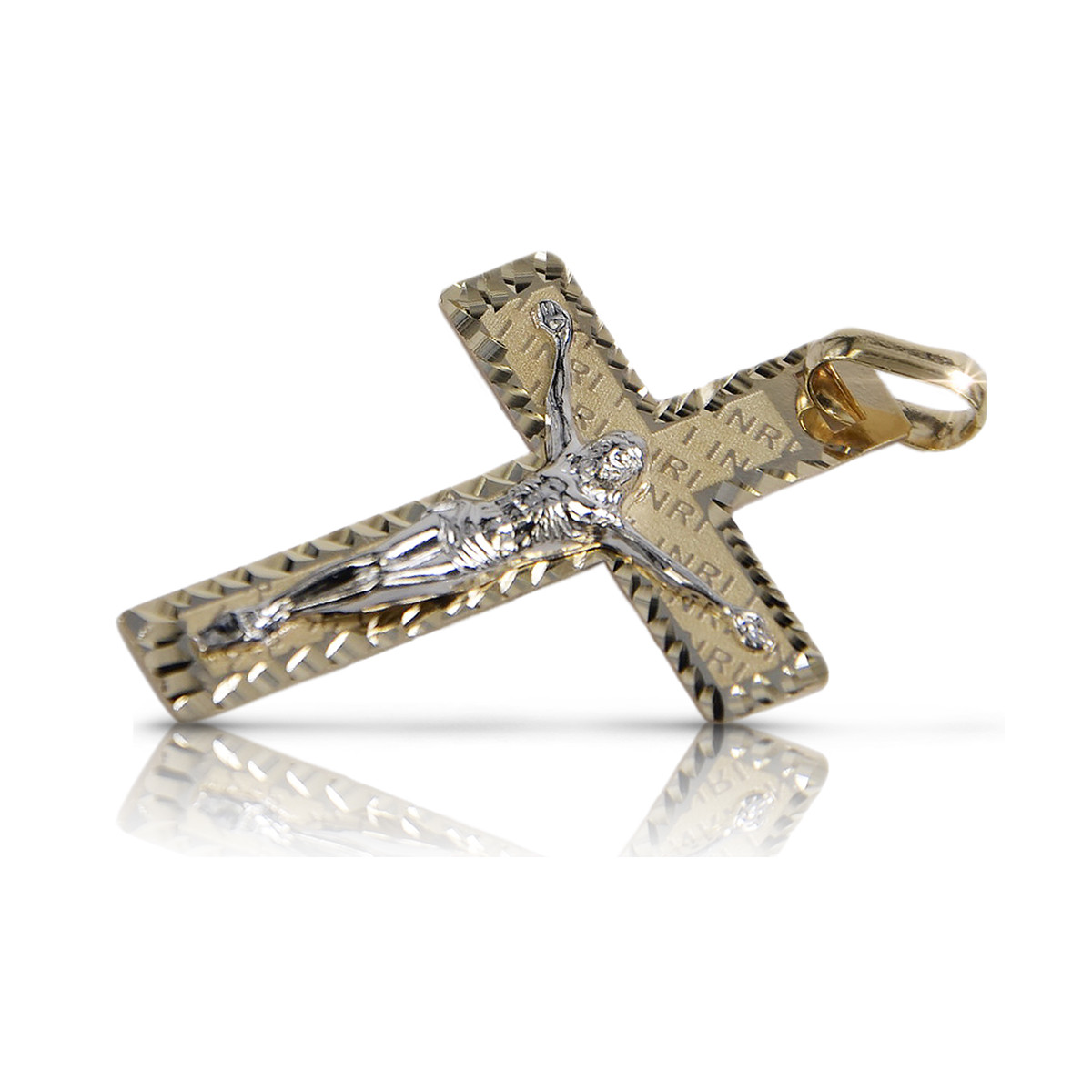 Golden Catholic Cross ★ russiangold.com ★ Gold 585 333 Low price