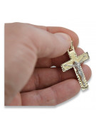 Golden Catholic Cross ★ russiangold.com ★ Gold 585 333 Low price