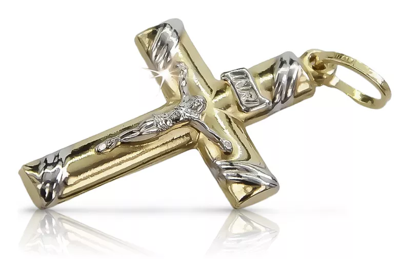 Golden Catholic Cross ★ russiangold.com ★ Gold 585 333 Low price