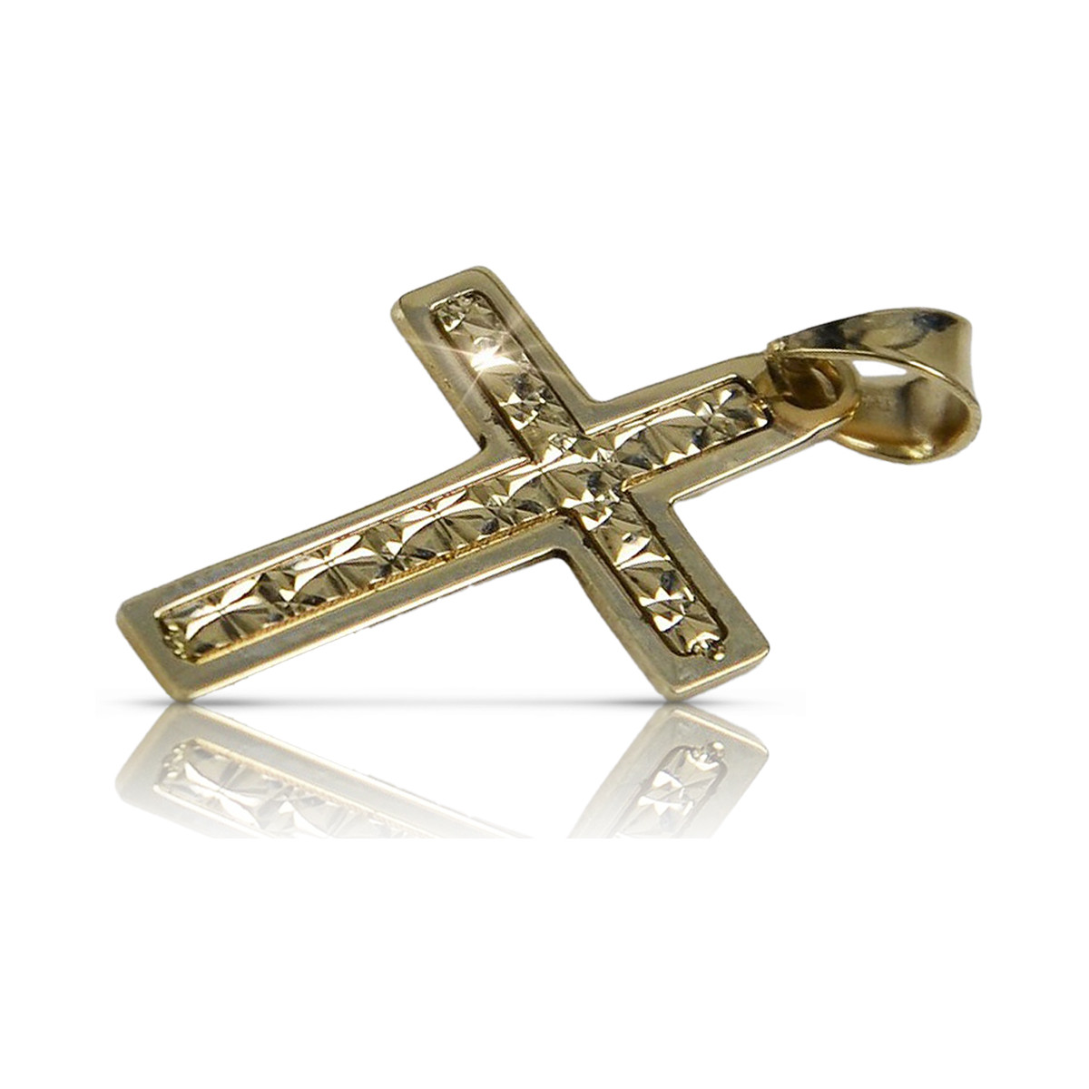 Golden Catholic Cross ★ russiangold.com ★ Gold 585 333 Low price