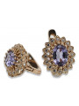 "Original Vintage Alexandrite Earrings in 14K Rose Gold vec125" Vintage vec125