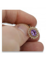 Elegante Amethyst-Ohrringe in Original Vintage-Roségold 14 Karat vec125 Vintage vec125