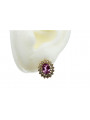 Elegante Amethyst-Ohrringe in Original Vintage-Roségold 14 Karat vec125 Vintage vec125