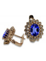 Original Vintage Sapphire 14K Rose Gold Earrings vec125 vec125