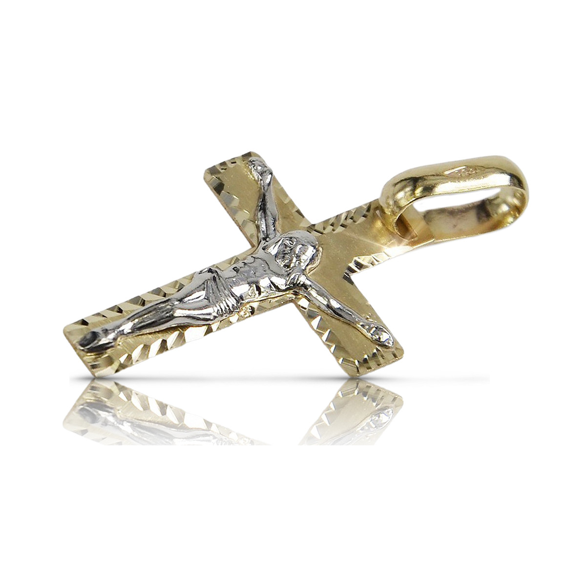 Golden Catholic Cross ★ russiangold.com ★ Gold 585 333 Low price