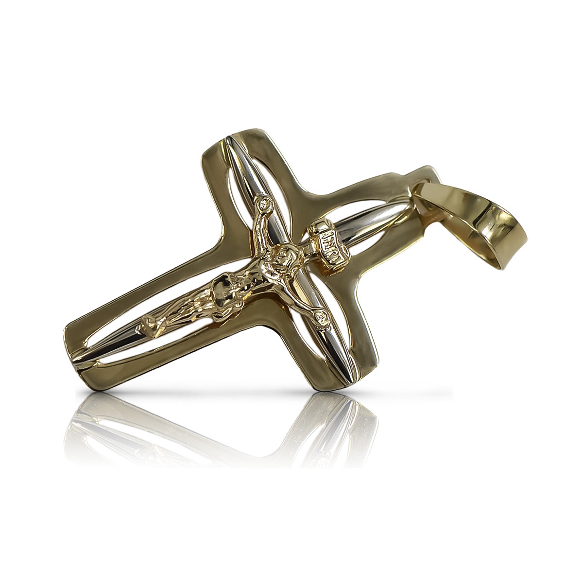 Cruz ★ Católica de Oro russiangold.com ★ Oro 585 333 Precio bajo