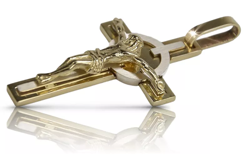 Golden Catholic Cross ★ russiangold.com ★ Gold 585 333 Low price