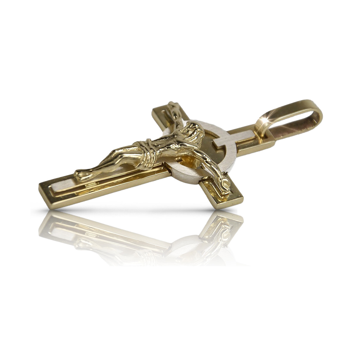 Golden Catholic Cross ★ russiangold.com ★ Gold 585 333 Low price