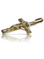 Goldenes katholisches Kreuz ★ russiangold.com ★ Gold 585 333 Niedriger Preis