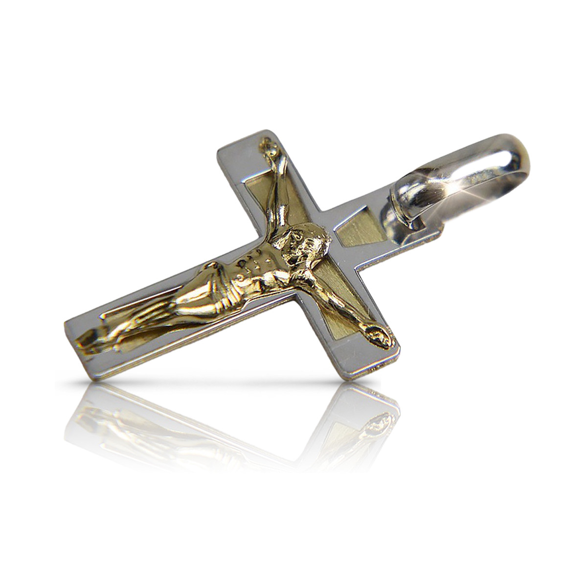 Golden Catholic Cross ★ russiangold.com ★ Gold 585 333 Low price