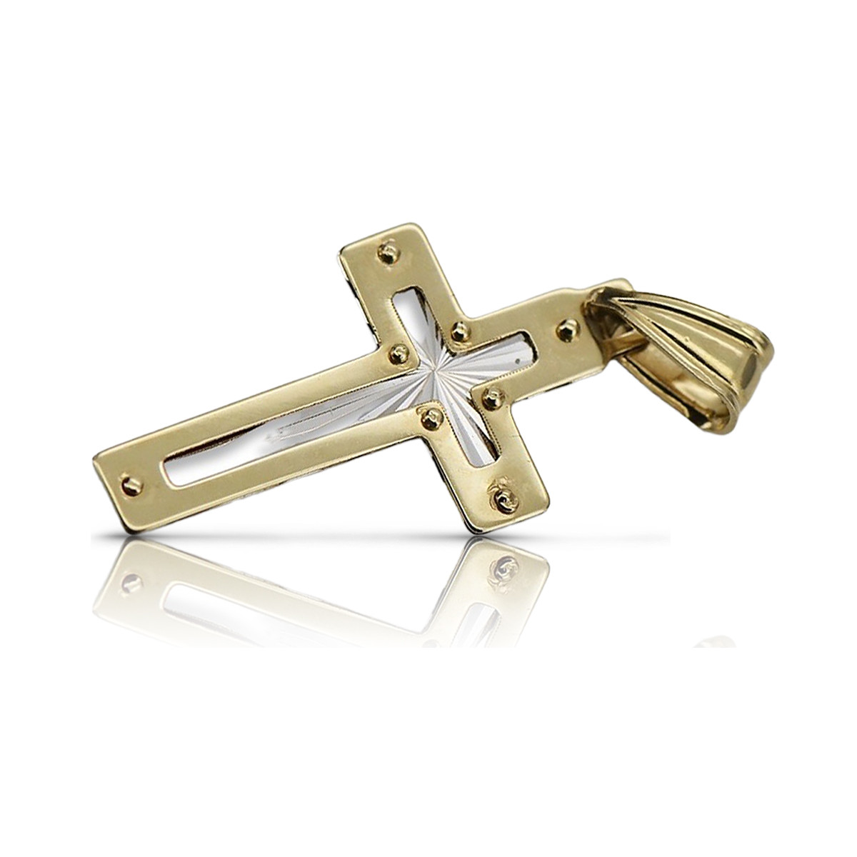 Cruz ★ Católica de Oro russiangold.com ★ Oro 585 333 Precio bajo