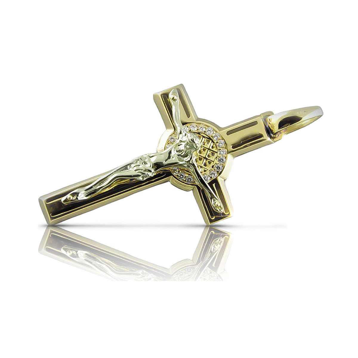 Golden Catholic Cross ★ russiangold.com ★ Gold 585 333 Low price