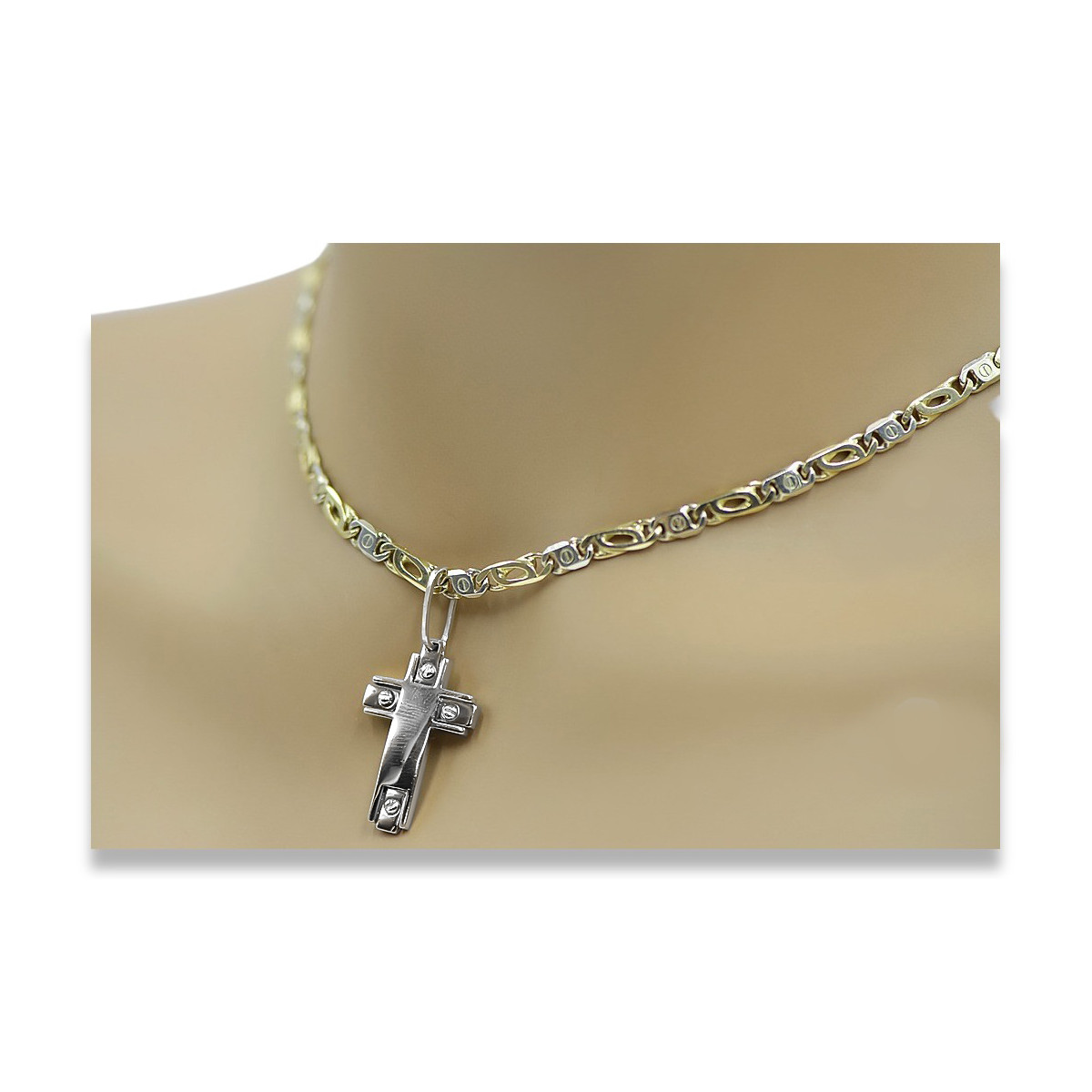 Golden Catholic Cross ★ russiangold.com ★ Gold 585 333 Low price