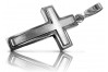 "Pendentif Croix Catholique en Or Blanc 14 Carats" ctc026w ctc026w