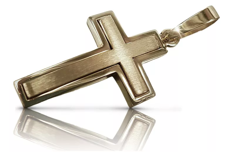 Cruz ★ Católica de Oro russiangold.com ★ Oro 585 333 Precio bajo