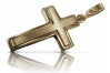 Pendentif croix catholique en or jaune 14 carats ctc026y