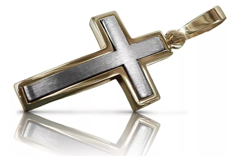 Cruz ★ Católica de Oro russiangold.com ★ Oro 585 333 Precio bajo