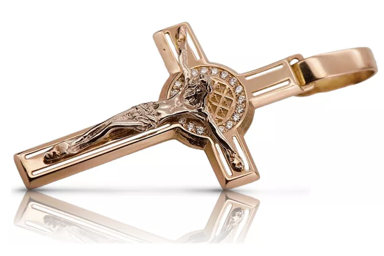 Croix ★ catholique d’or russiangold.com ★ or 585 333 Prix bas