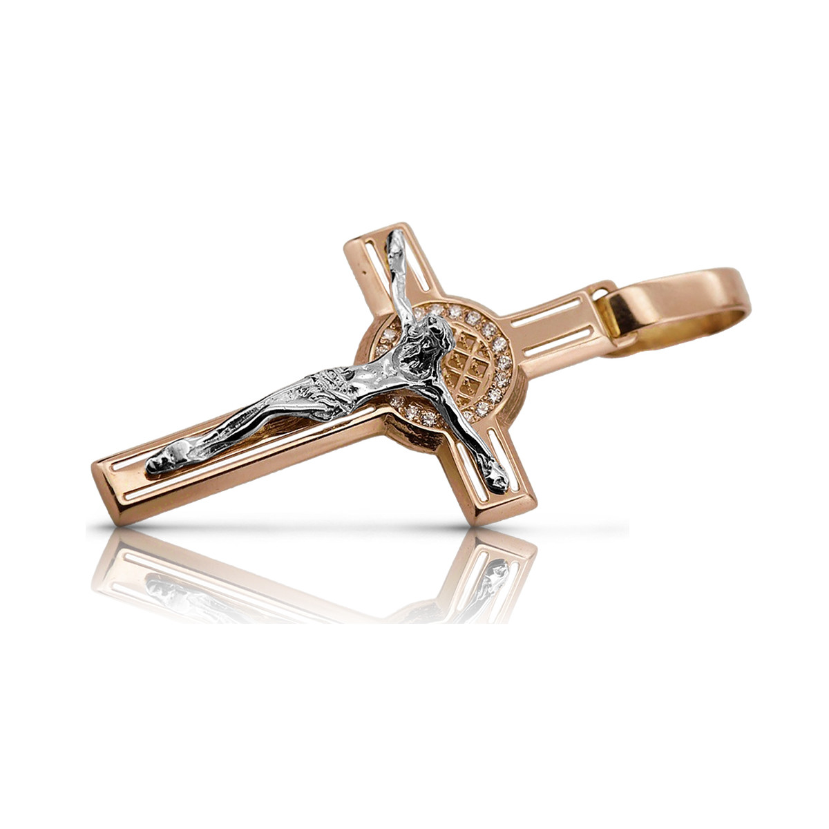 Golden Catholic Cross ★ russiangold.com ★ Gold 585 333 Low price