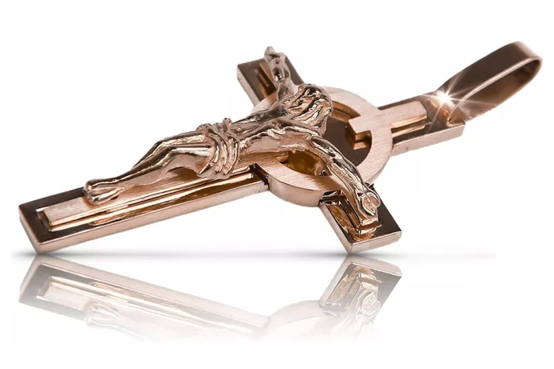 Cruz ★ Católica de Oro russiangold.com ★ Oro 585 333 Precio bajo