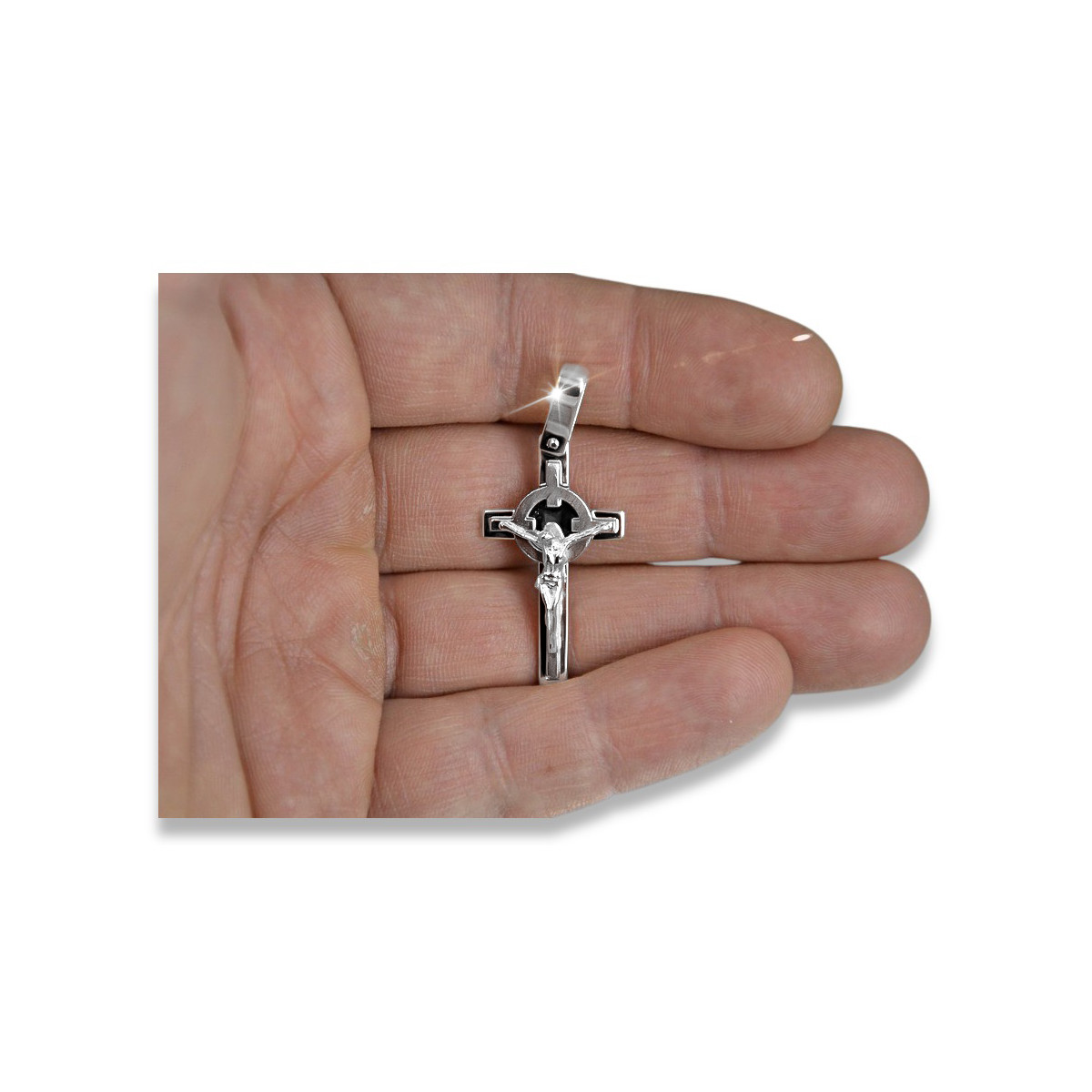 Golden Catholic Cross ★ russiangold.com ★ Gold 585 333 Low price