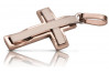 "Croix Catholique Vintage en Or Rose 14K 585" ctc095r ctc095r