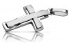 Pendentif Croix Catholique en Or Blanc 14 carats ctc095w ctc095w