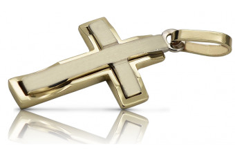 14K Yellow Gold Catholic Cross ctc095y