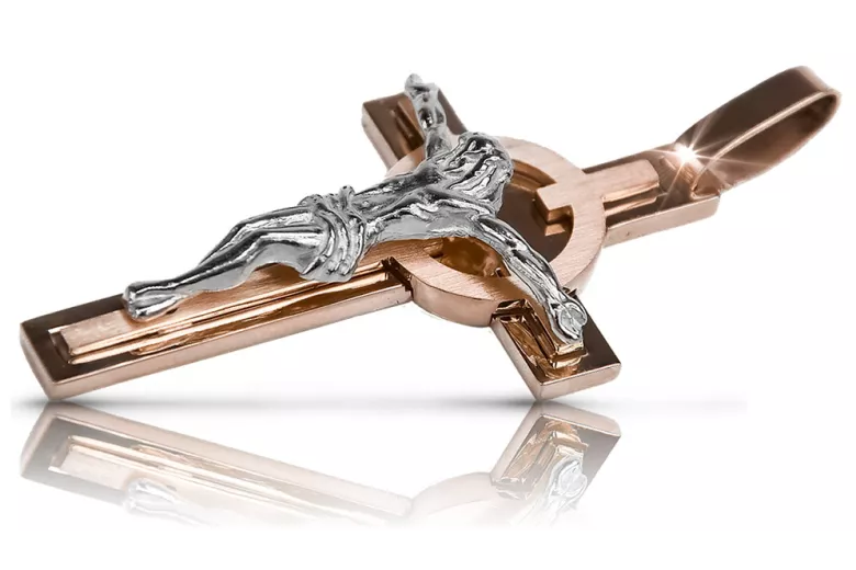 Golden Catholic Cross ★ russiangold.com ★ Gold 585 333 Low price