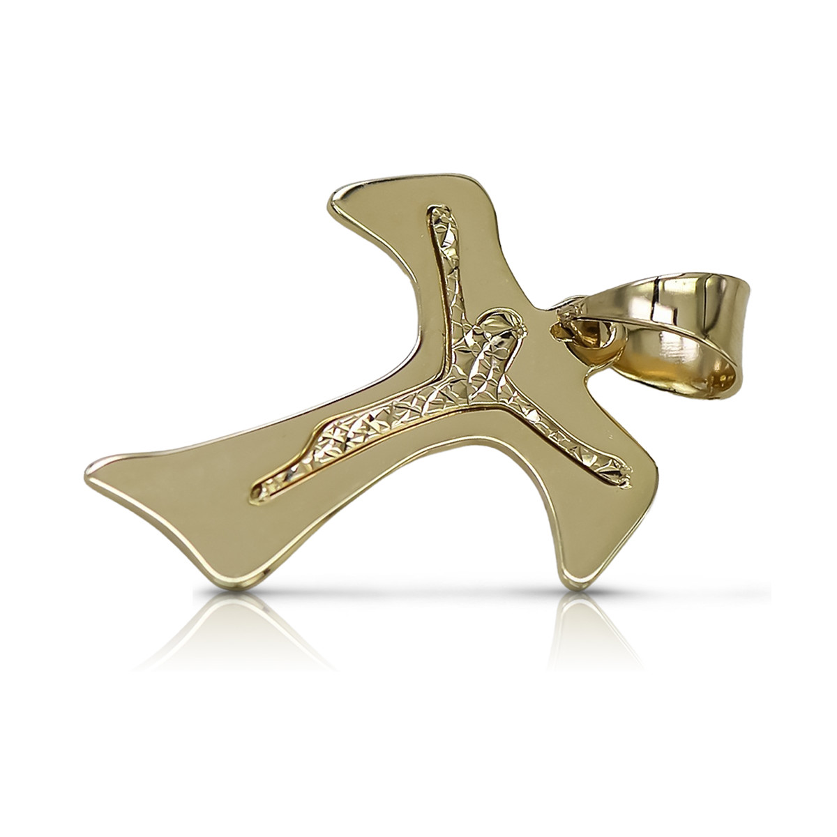 Cruz de oro con una cadena ★ zlotychlopak.pl Sello de oro 585 333 ¡★ Precio bajo!