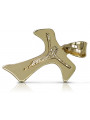 Cruz de oro con una cadena ★ zlotychlopak.pl Sello de oro 585 333 ¡★ Precio bajo!