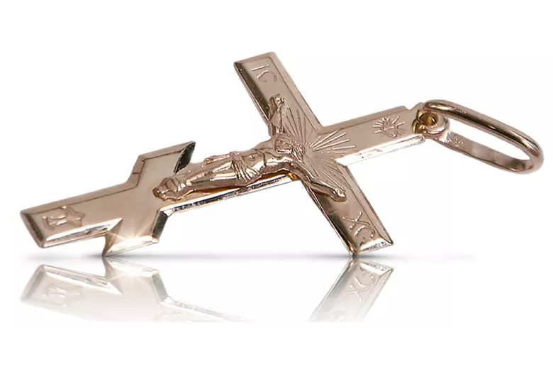 Orthodoxes Goldkreuz ★ russiangold.com ★ Gold 585 333 Niedriger Preis